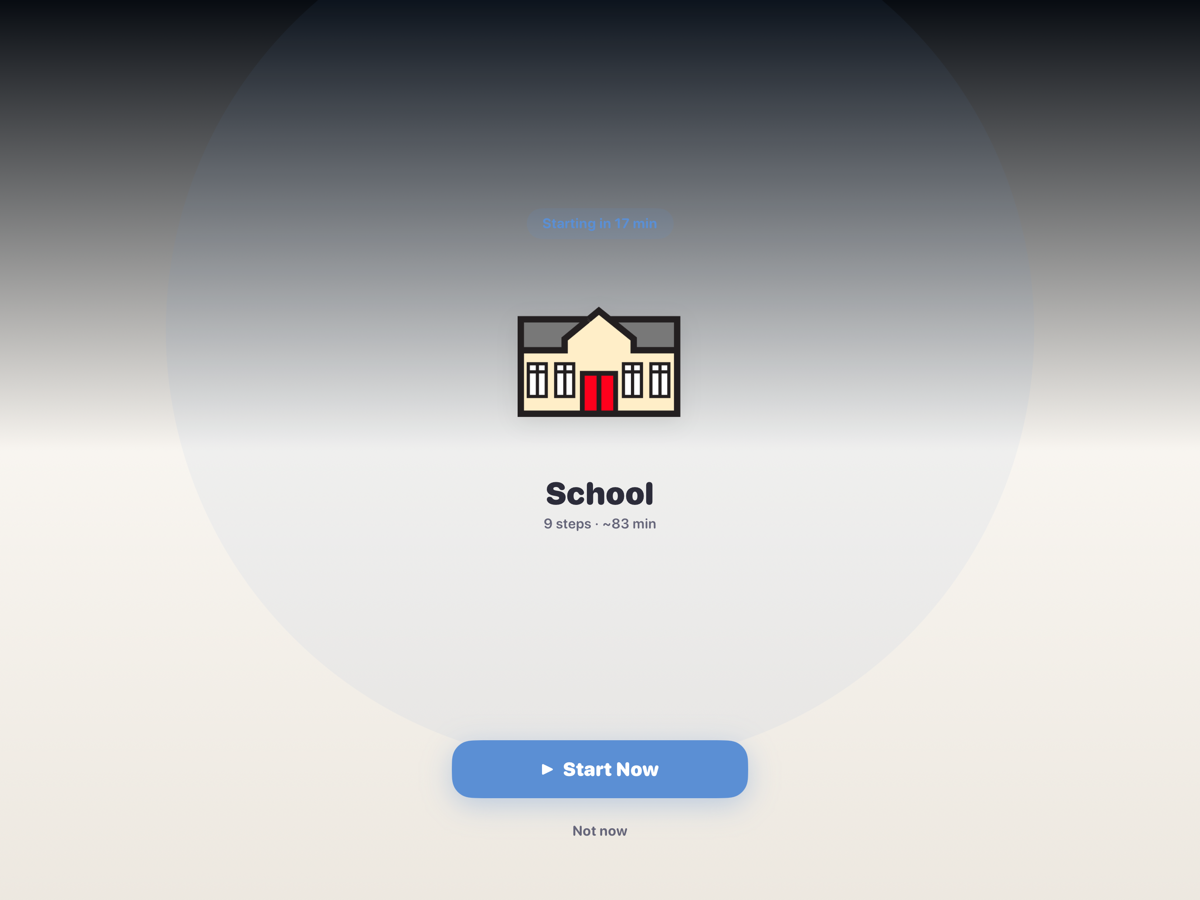Clean home screen view